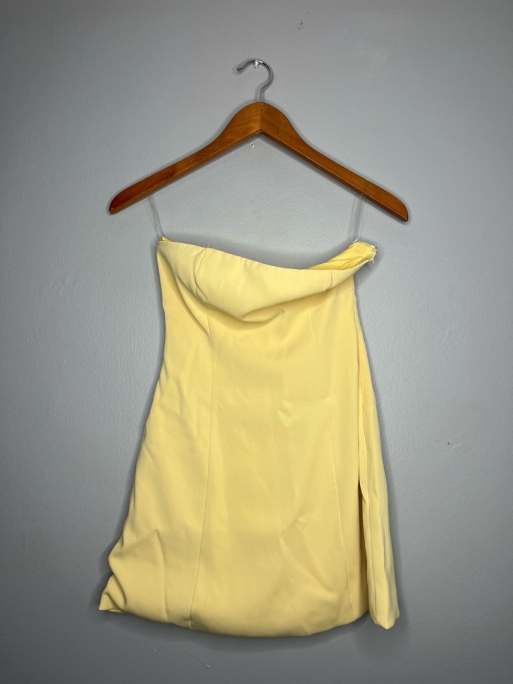 Peppermayo Sorority Ayanna Strapless Pastel Butter Yellow Mini Dress NWT - Picture 4 of 12